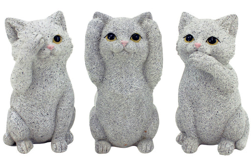 Gifts Ornamental And Figurines Boxed Hss Set Cat Grey 16X10Cm