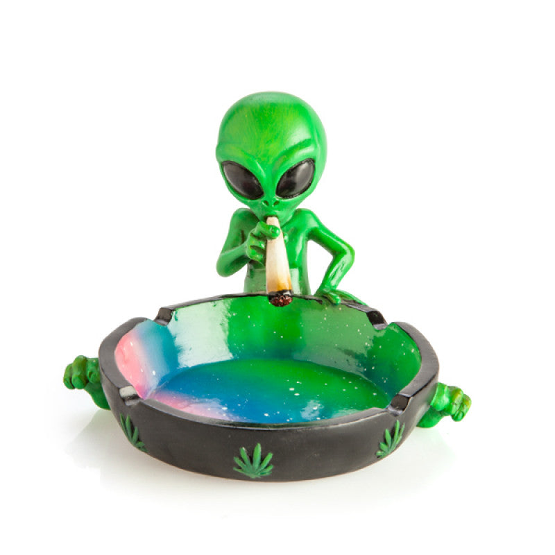 Green alien shaped ashtray