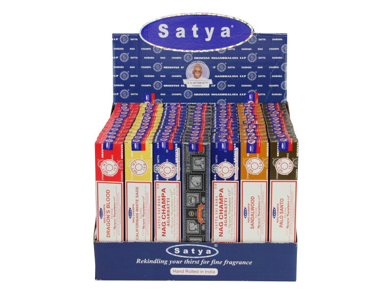 Assorted Satya incense sticks display pack