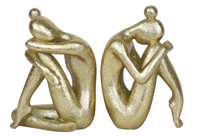 Book Lovers Bookends11x15cm gold