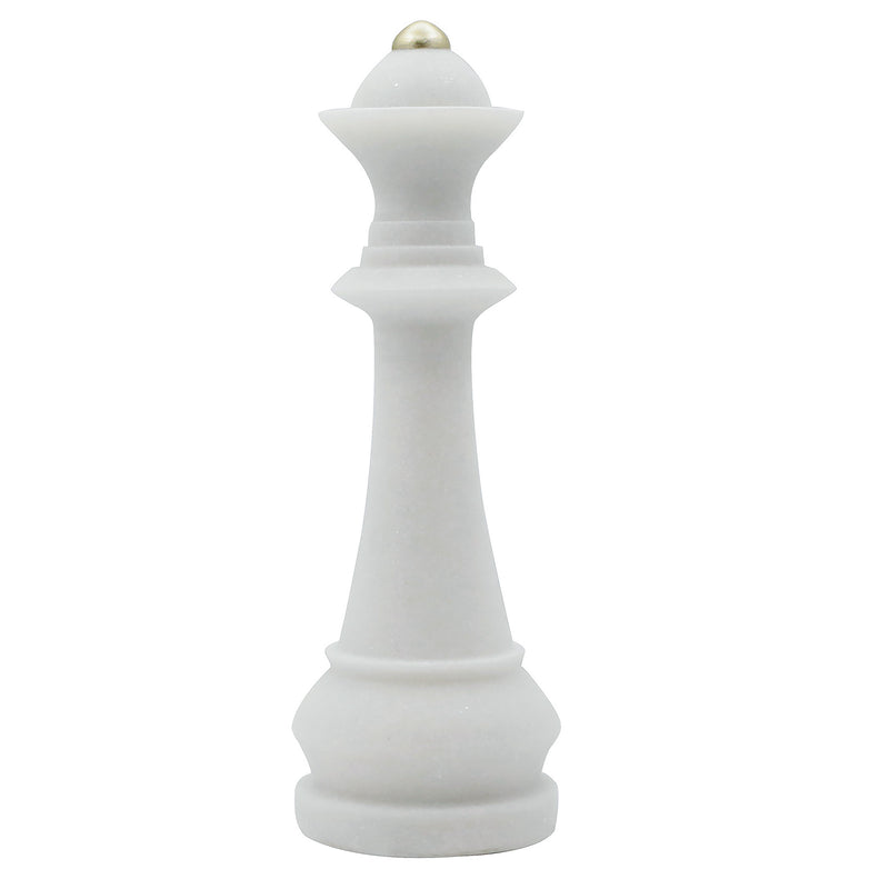 Large marble look chess piece ornament