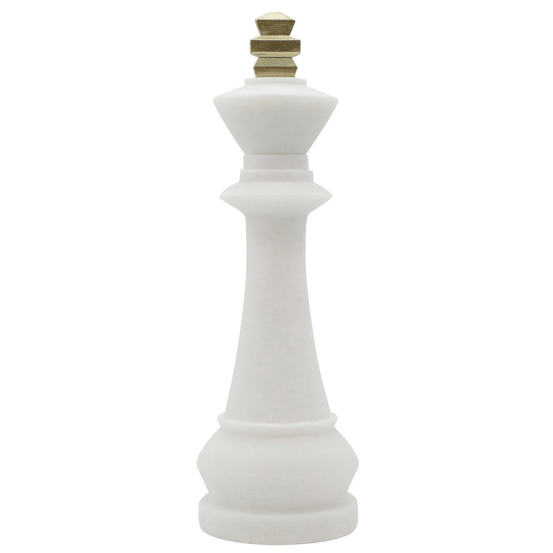 Large marble look chess piece sculpture
