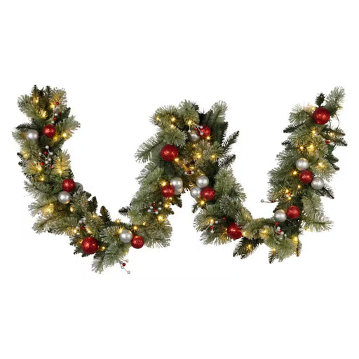 Ronis Christmas Garland with Lights Jingle Bells 274cm