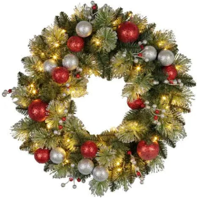 Ronis Christmas Wreath with Lights Jingle Bells 61cm