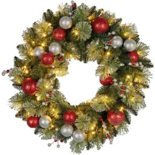 Ronis Christmas Wreath with Lights Jingle Bells 61cm