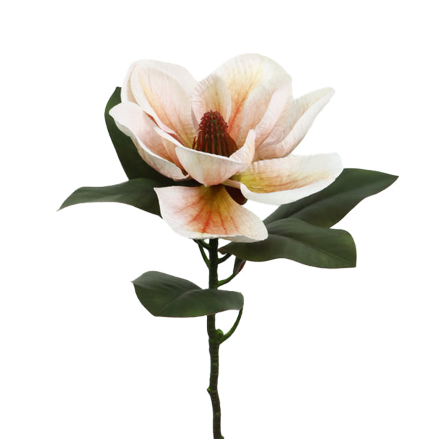 Artificial magnolia flower stem 65cm decorative bloom
