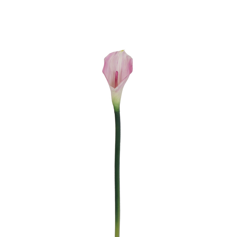 Pink calla lily flower stem 67cm artificial bloom
