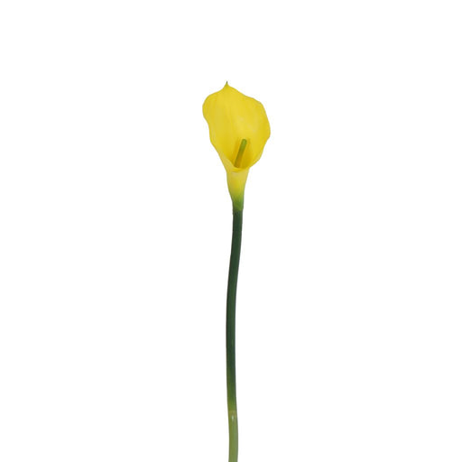 Yellow calla lily flower stem 67cm artificial bloom