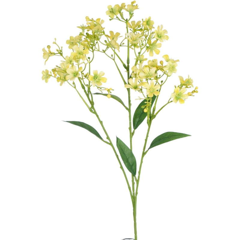 Yellow daphne spray 70cm artificial flower stem