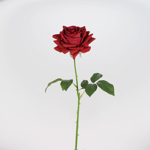 Red Sophia rose artificial flower stem 66cm