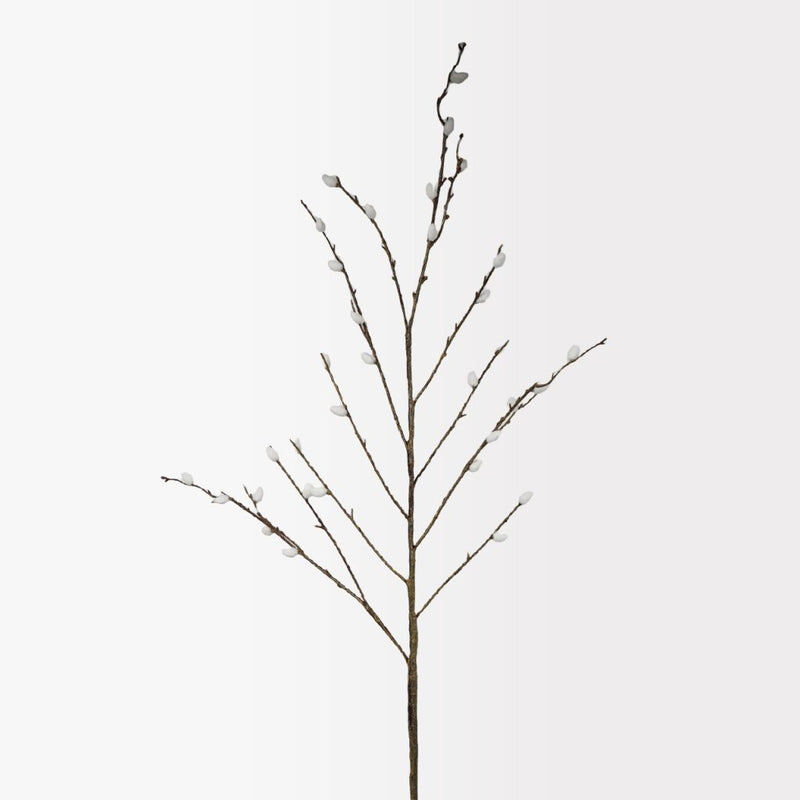 White willow spray 113cm artificial decorative stem