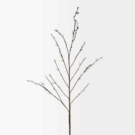 White willow spray 113cm artificial decorative stem