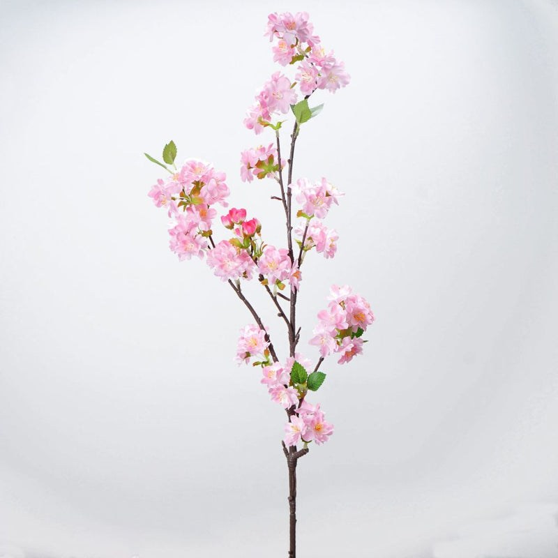 Pink cherry blossom spray 93cm artificial flowering stem