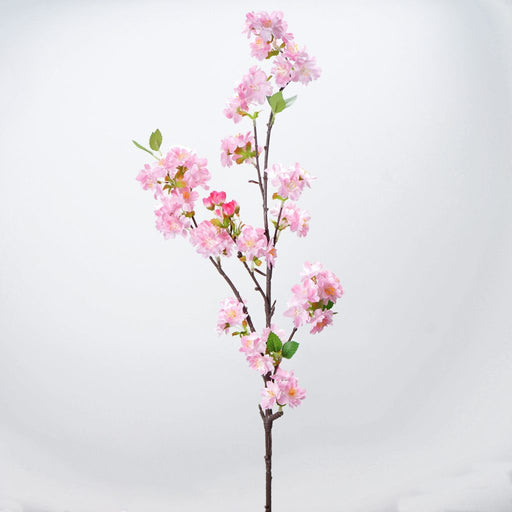 Pink cherry blossom spray 93cm artificial flowering stem