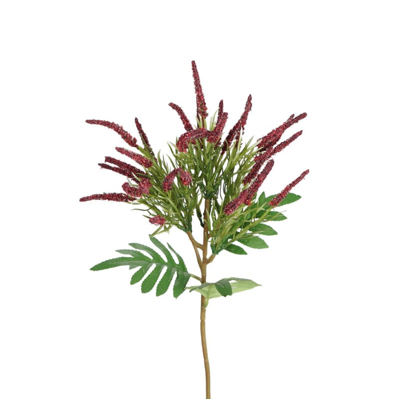 Red salvia bush 56cm artificial flowering plant