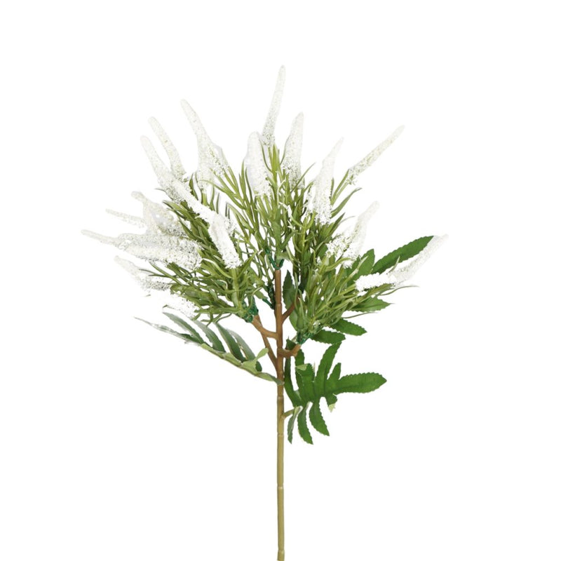 White salvia bush 56cm artificial flowering plant