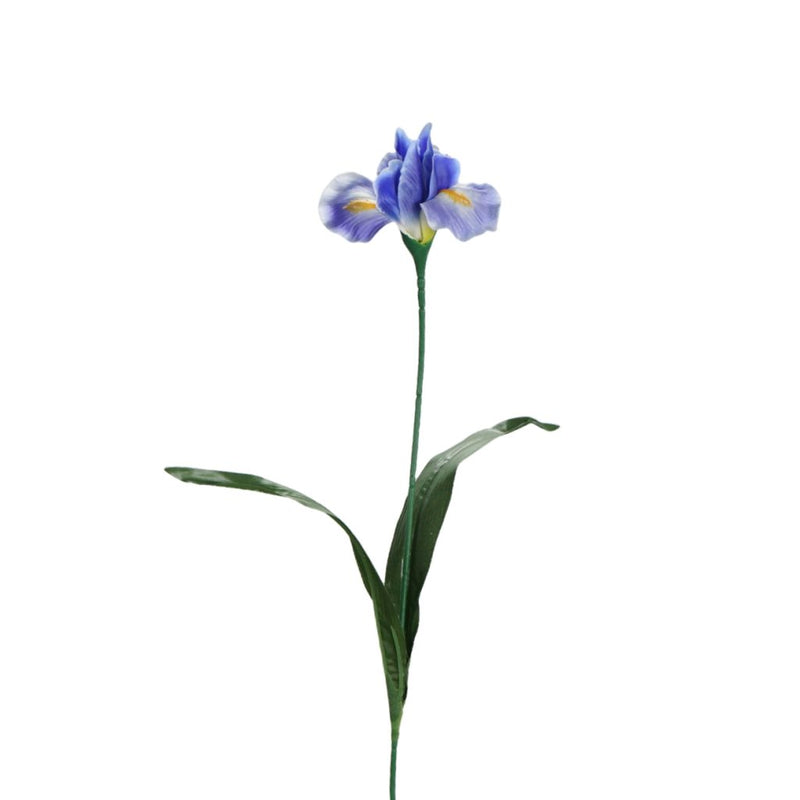 Purple iris flower stem 60cm artificial bloom
