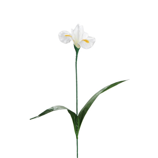 White iris flower stem 60cm artificial bloom