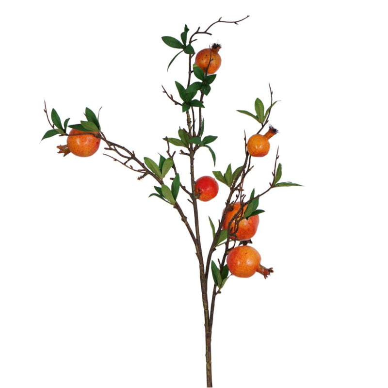 Artificial pomegranate spray 95cm with decorative fruit