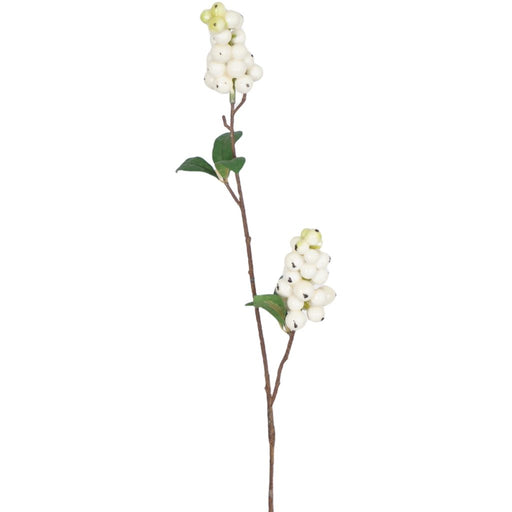 White snowberry spray 60cm artificial berry stem