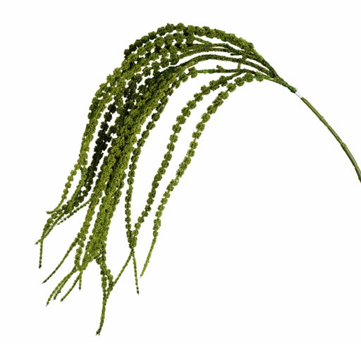 Green amaranthus spray 88cm artificial cascading stem