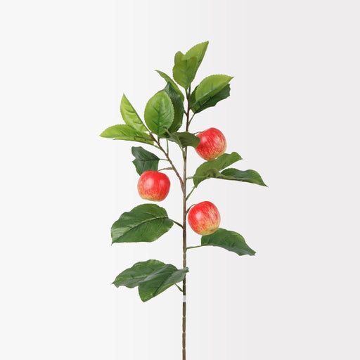 Artificial apple spray 83cm with realistic apples and foliage