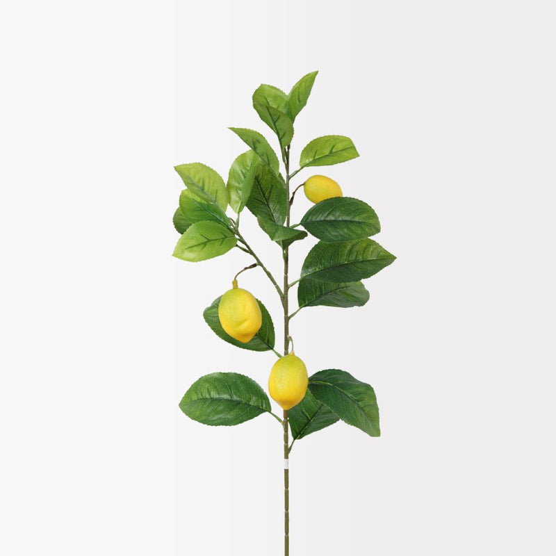 Artificial lemon spray 83cm with realistic lemons and leaves