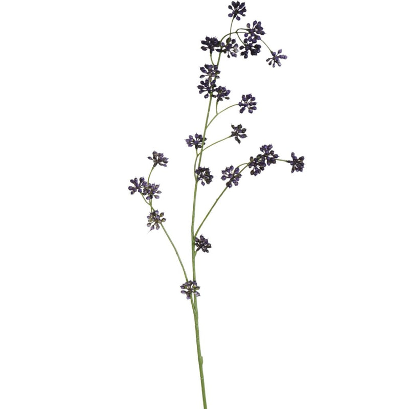 Purple gum nut spray 89cm artificial botanical stem