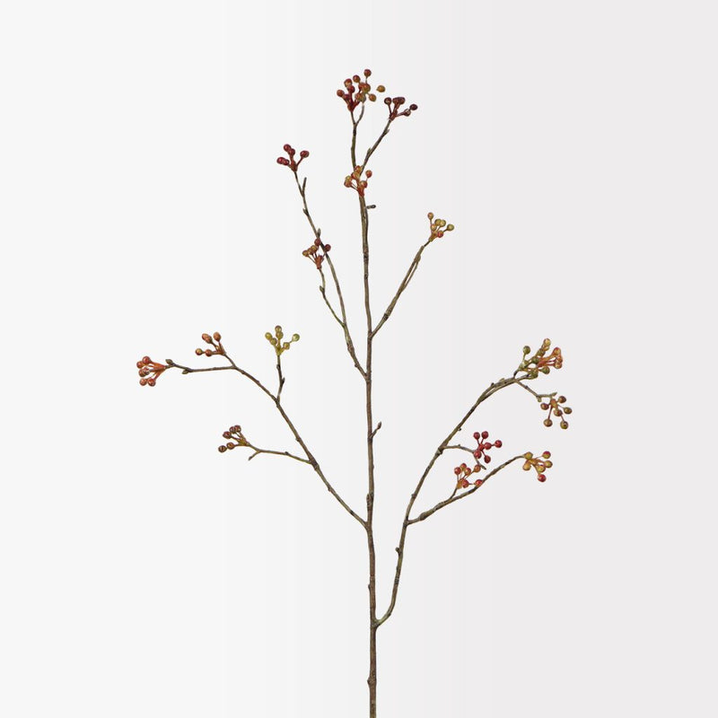 Orange autumn berry spray 75cm artificial decorative stem