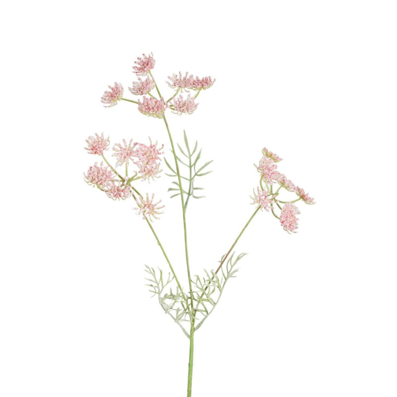Pink lace flower stem 50cm artificial floral spray