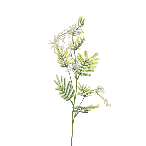 White wattle spray 68cm artificial floral stem