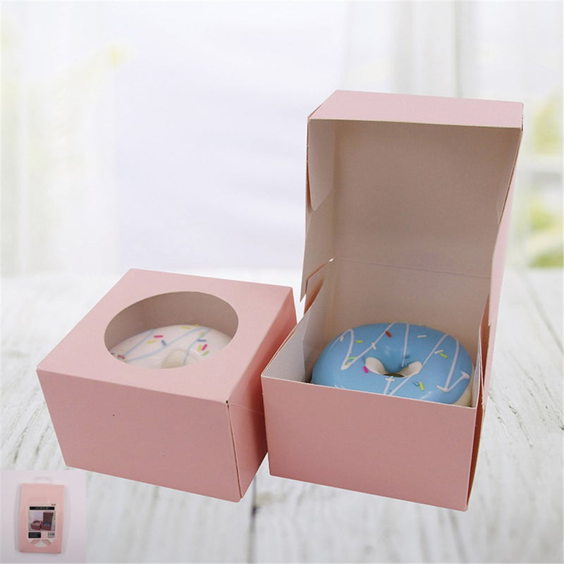 Pink single donut boxes 4 pack