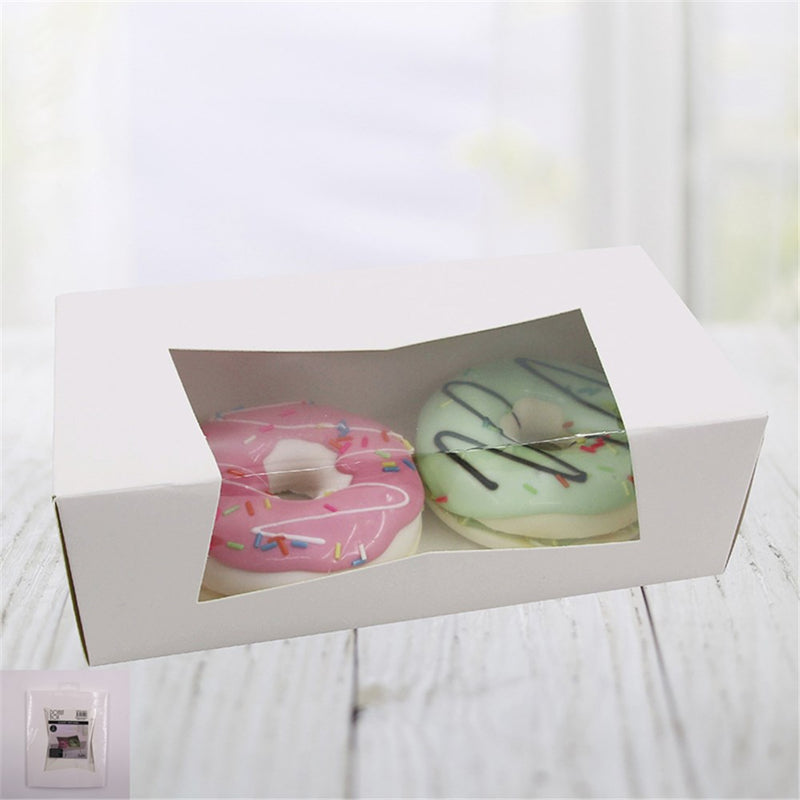 White box for two donuts 3 pack