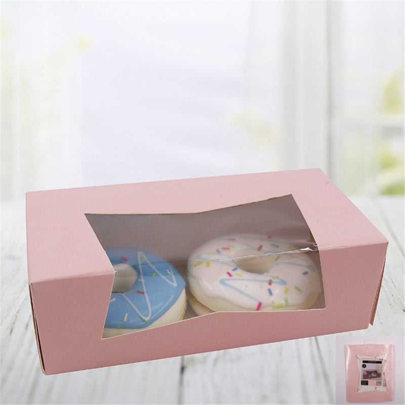 Pink box for two donuts 3 pack