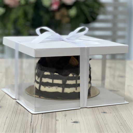 Clear acetate cake box 8x8x6 inch