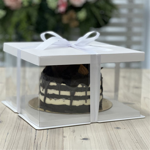 Clear acetate cake box 10x10x6 inch