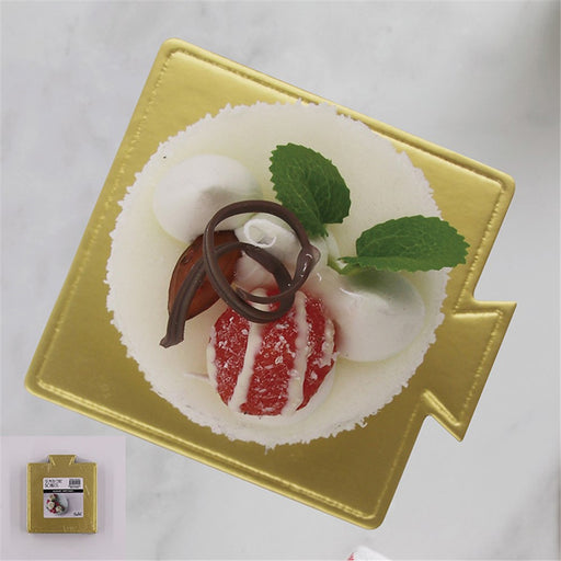 Small square gold cake boards 12 pack