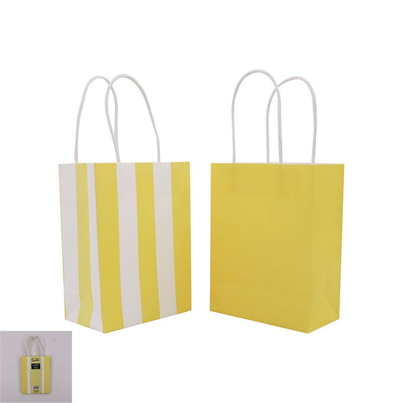Pack of 4 small yellow kraft bags