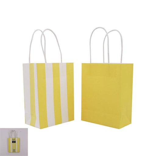 Pack of 4 small yellow kraft bags