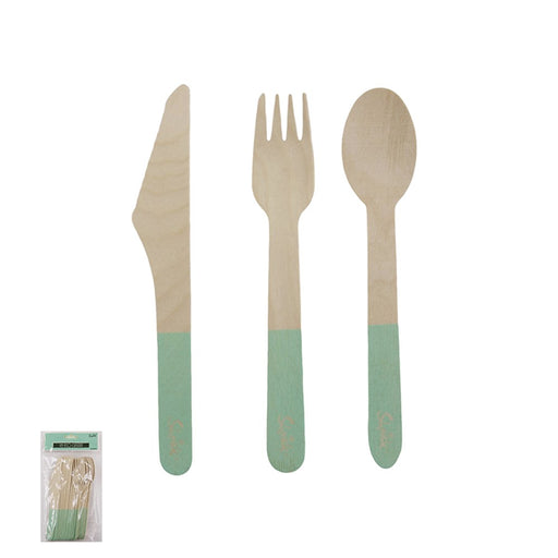 Mint eco-friendly cutlery set 18 pack