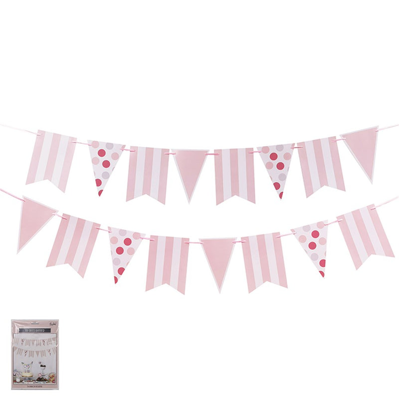 Pink DIY garland kit with ribbon