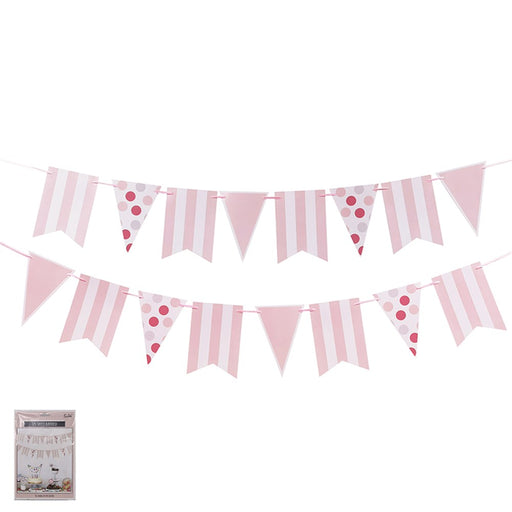 Pink DIY garland kit with ribbon