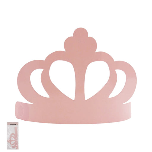 Pink paper crowns 6 pack