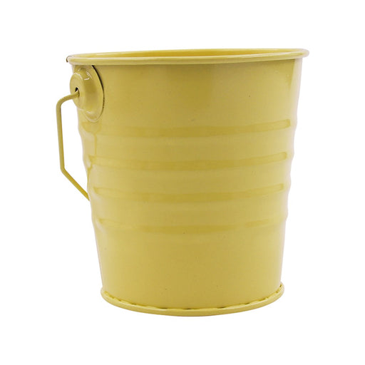 Small yellow tin bucket for party favors