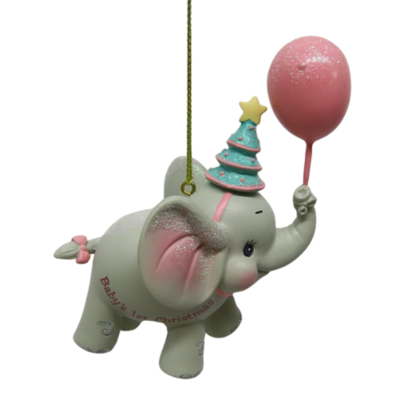 Ronis Christmas Tree Deco Babys 1st Pink Elephant 11cm