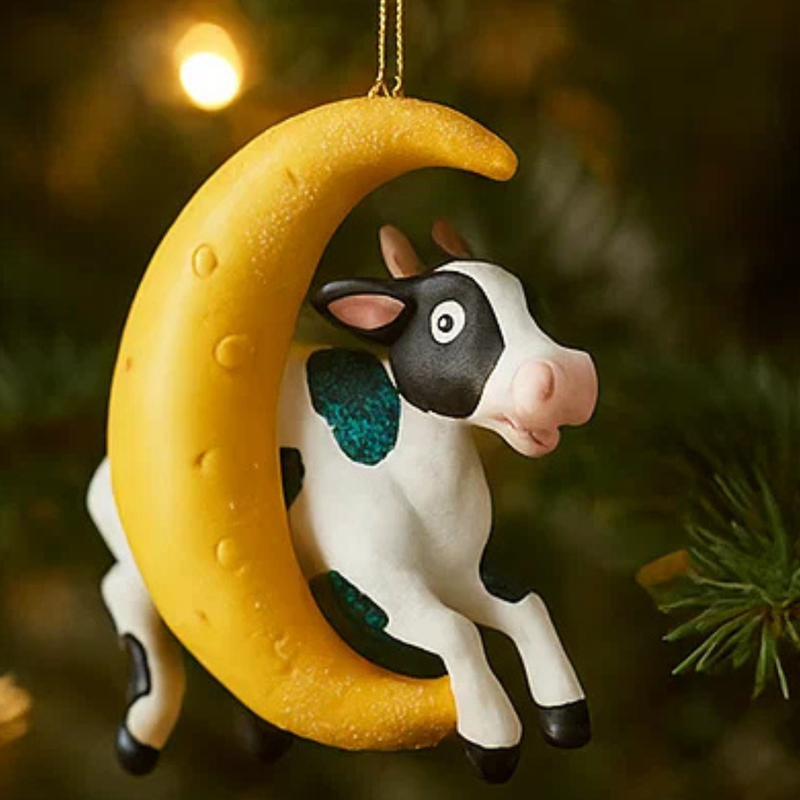 Hanging Cow over the Moon 8cm