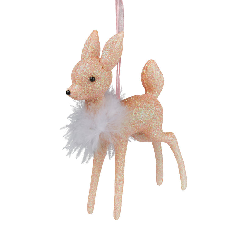 Ronis Christmas Tree Decoration Pink Deer 17cm