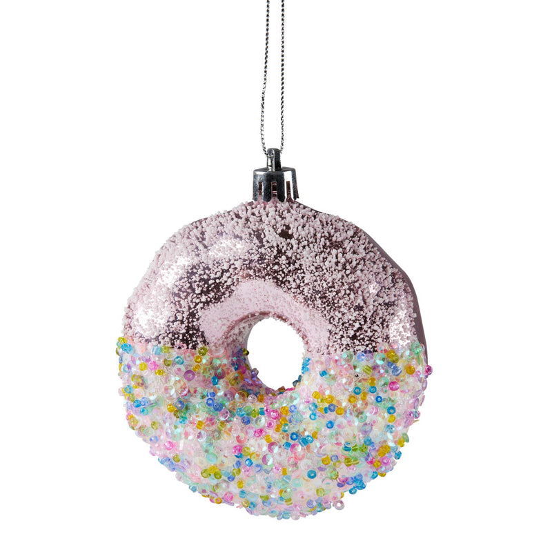Ronis Christmas Tree Decoration Pink Donut 9cm