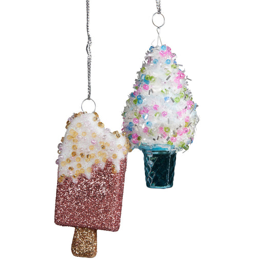 Ronis Christmas Tree Decoration 4 Mini Ice Creams 6cm