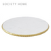 Society Home Marble Lazy Susan with Gold Detailing